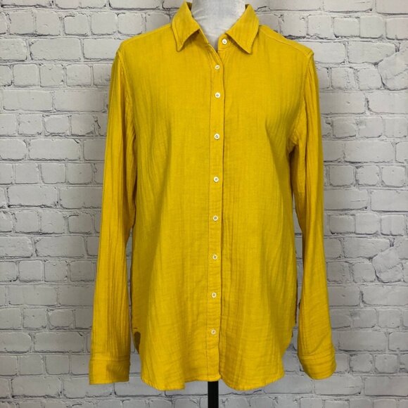 Xirena Scout Shirt Size S Yellow Buttondown Cotton Gauze - Picture 1 of 7